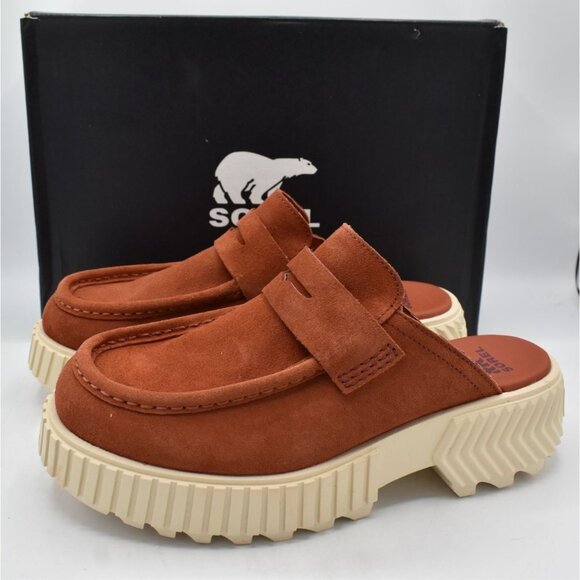 Sorel Shoes - Sorel Women Size 7.5 ONA AVE Sanguine Red Bleached Ceramic Slip On Loafers Shoes